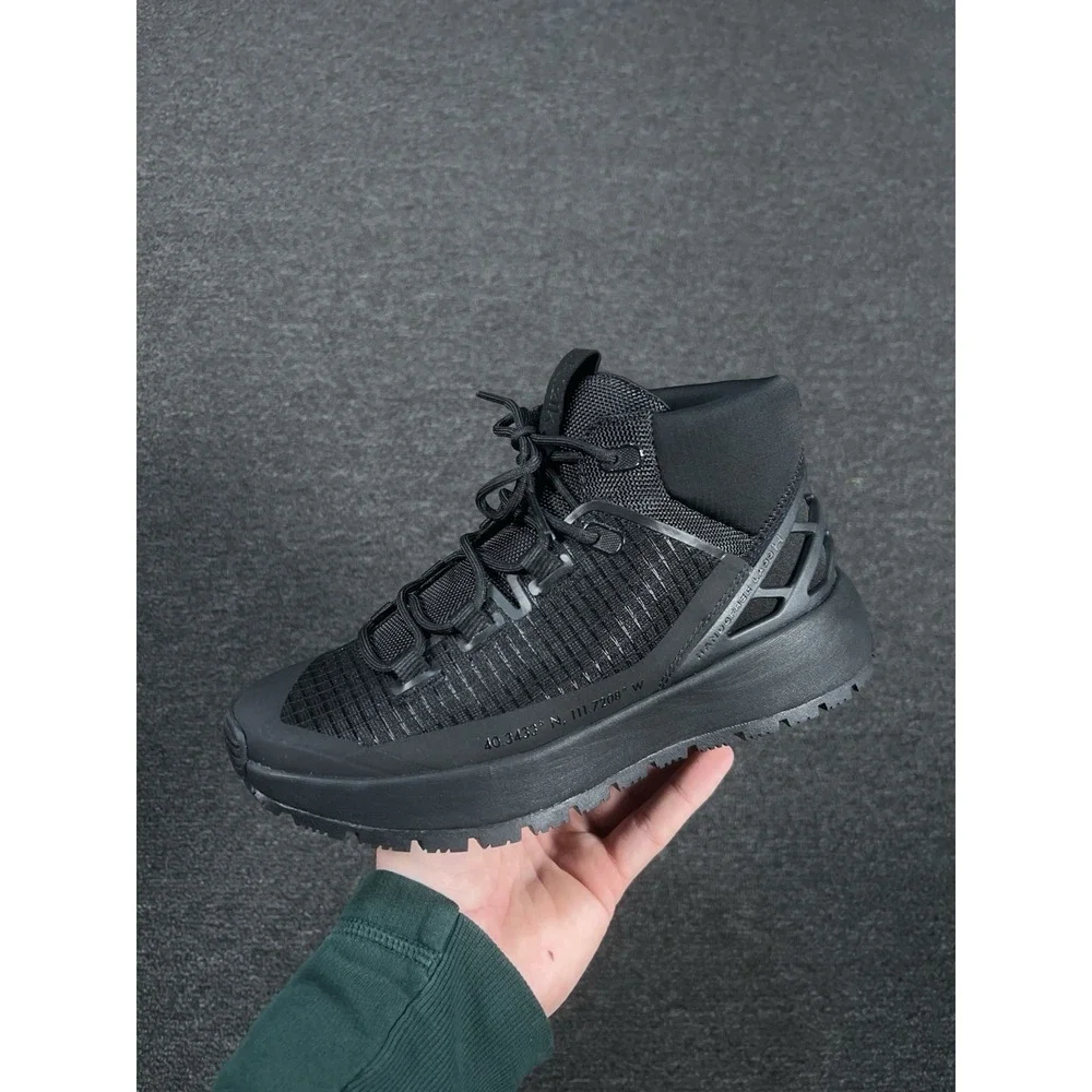 New Kizik Unisex Wasatch Mid Waterproof Hiking Black Shoes Boots Men 4.5 Women 6